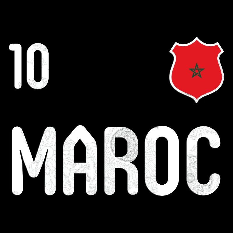 Teeshirt Maroc avec le numéro 10
