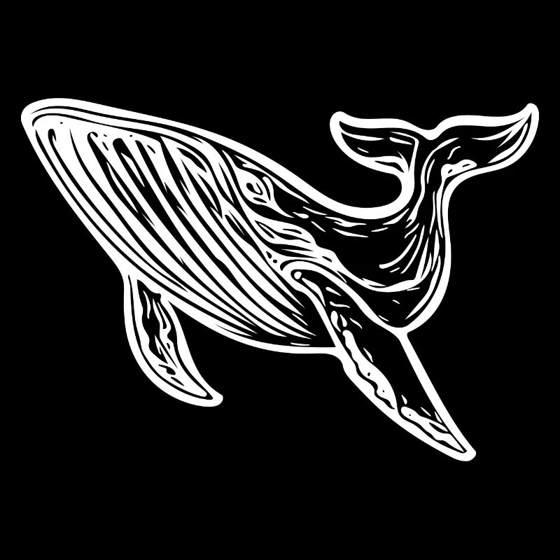 Baleine Vintage Sea Creature Pas de plastique dans l’espace de vie
