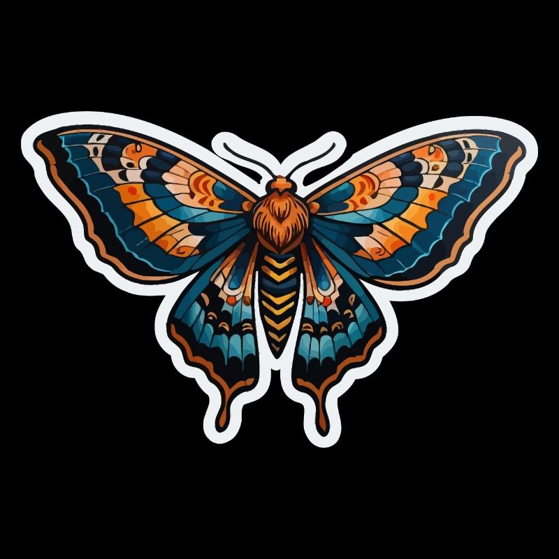 Papillon de nuit Néo Traditionnel