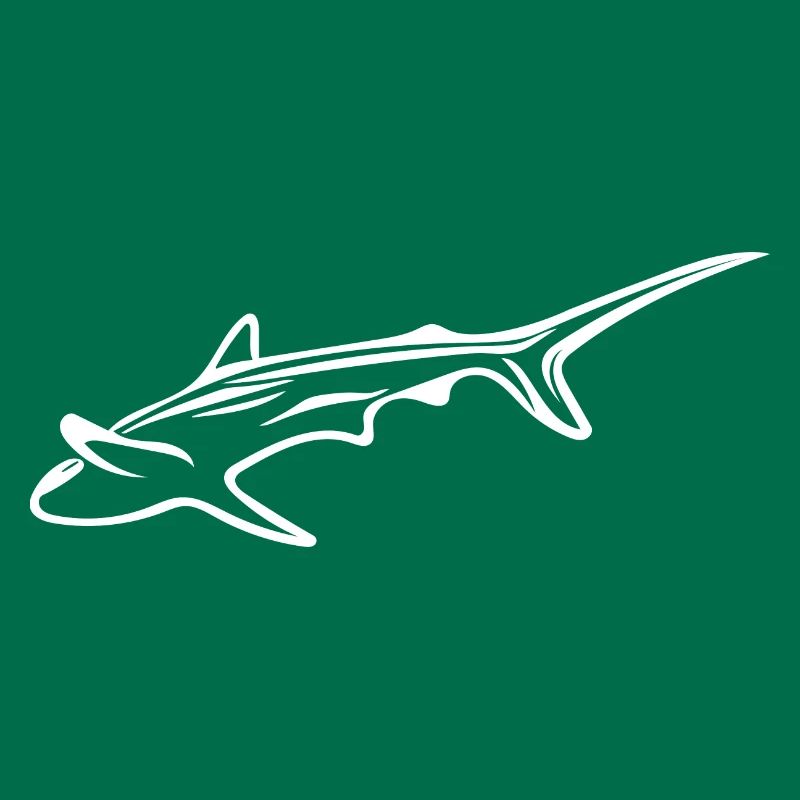 Elegant shark in drift current