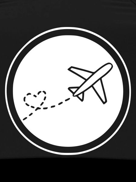 Airplane is flying heart