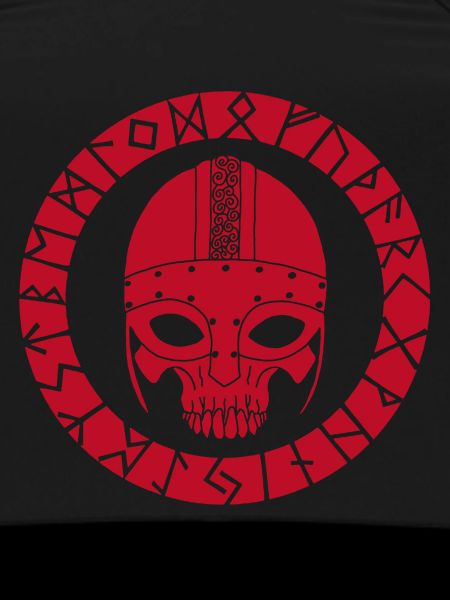 Rotes Wikinger-Todeskopf