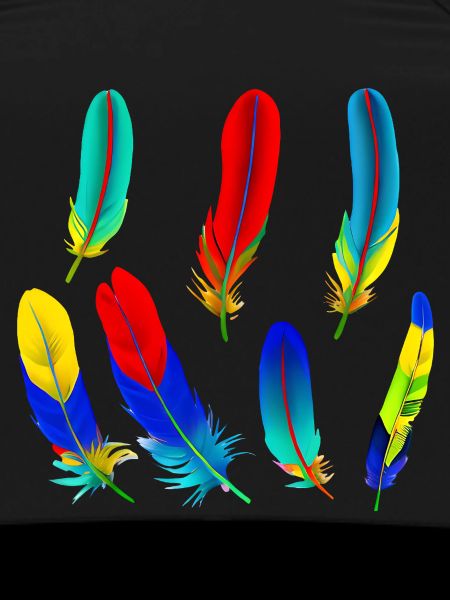 Parrot feathers