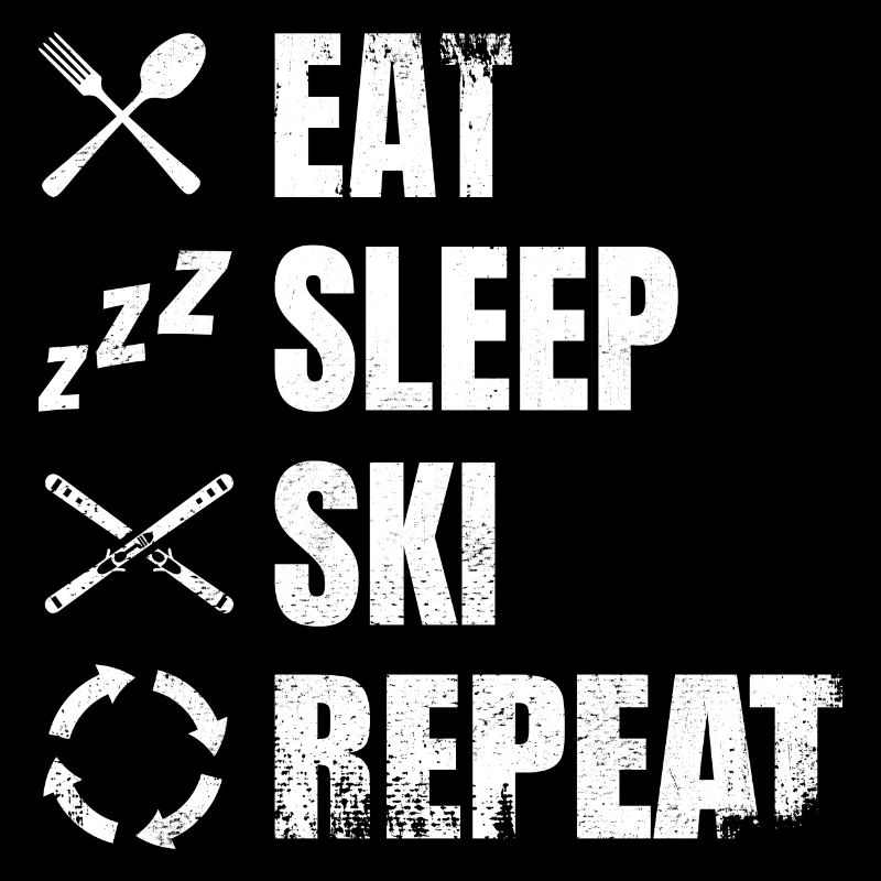 Lustiger Skifahrer