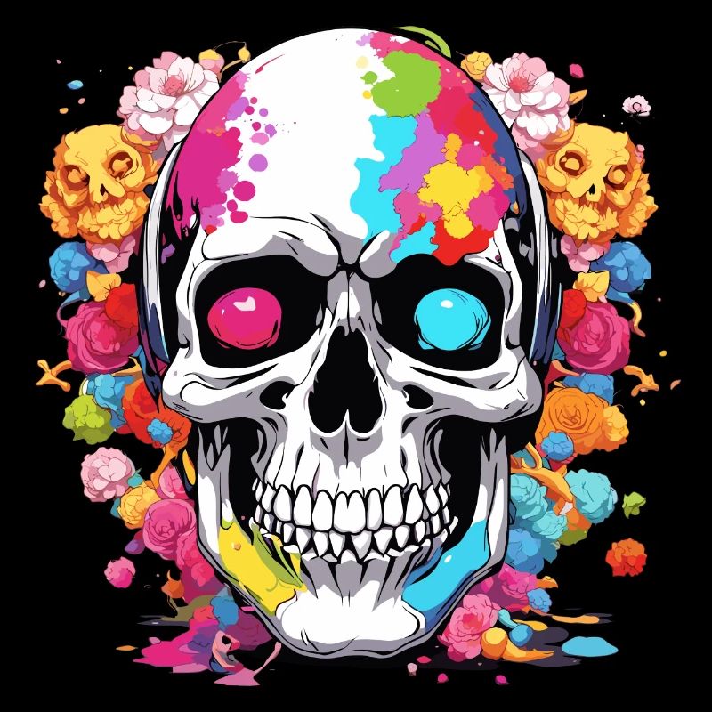 Crâne coloré