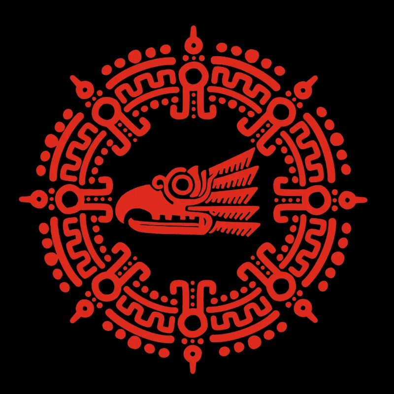 Red Aztec Symbol