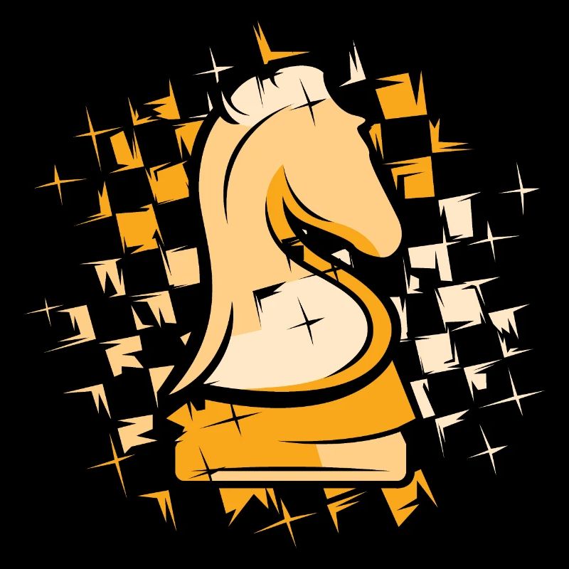 Chess Knight Colors Chess Pattern Illustration