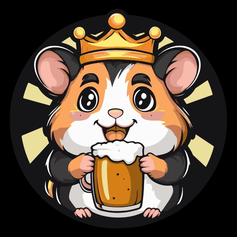 Bande dessinée de bière de hamster