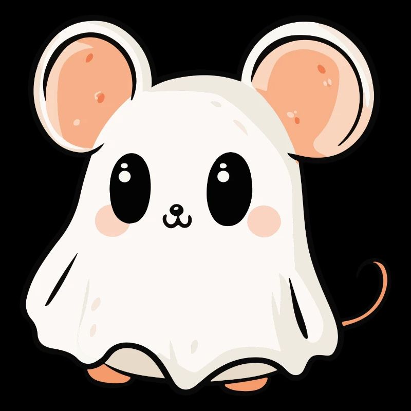 Mouse Halloween Funny Ghost
