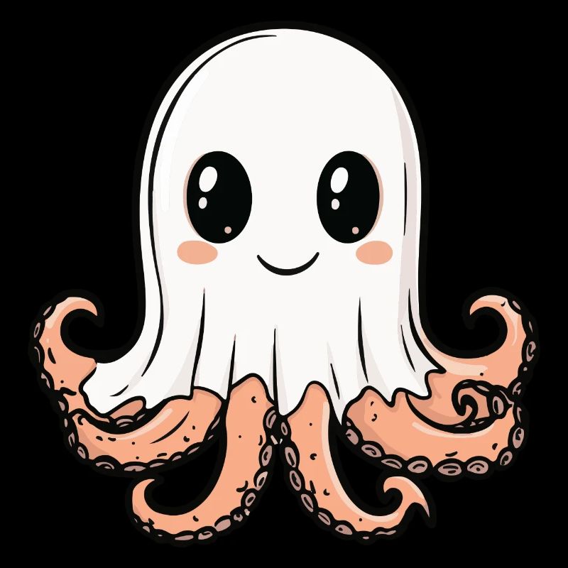 Octopus Halloween Funny Ghost