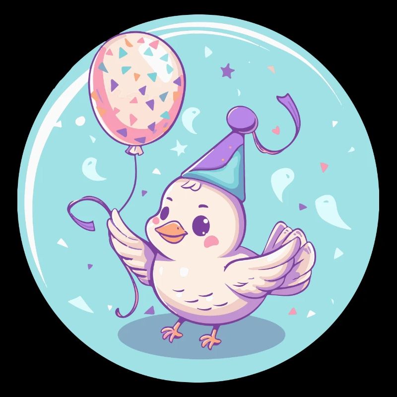 Taube Vogel Geburtstag Comic