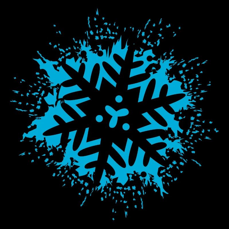 Christmas Star Explosion Blue Crystal Winter