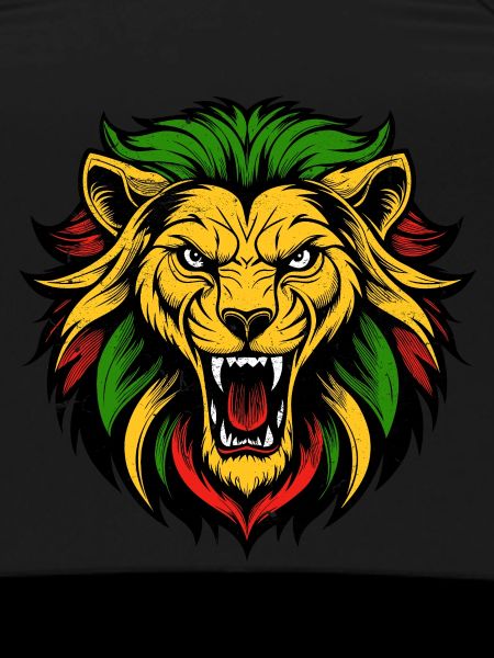 Vibrant Lion Head Tattoo Style