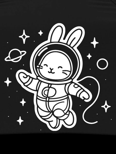 Space bunny in astronaut suit