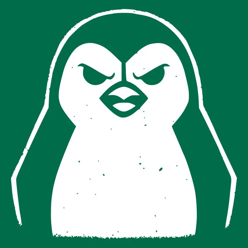 penguin stencil grunge minimalist-vector Linux