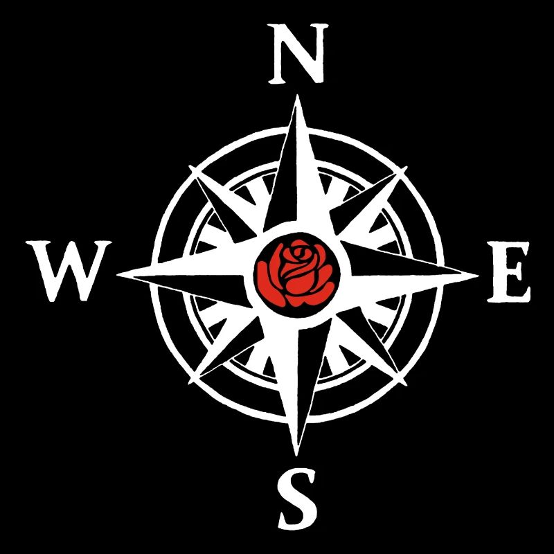 Compass Rose and Nature (White)
