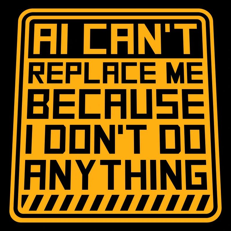 AI Can't Replace Me I Don't Do Anything Humor Joke