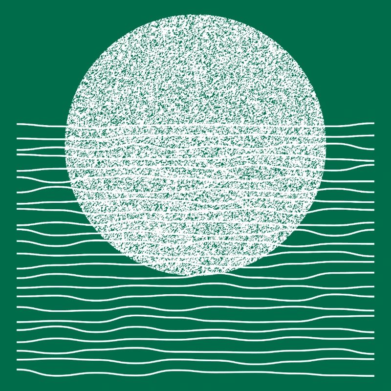 Monochrome Sun Over Waves