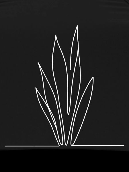 Minimal Grass Line Art