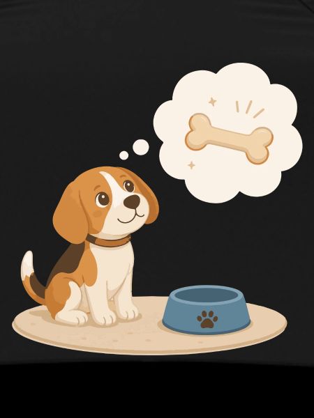 Beagle träumt von einem Knochen
