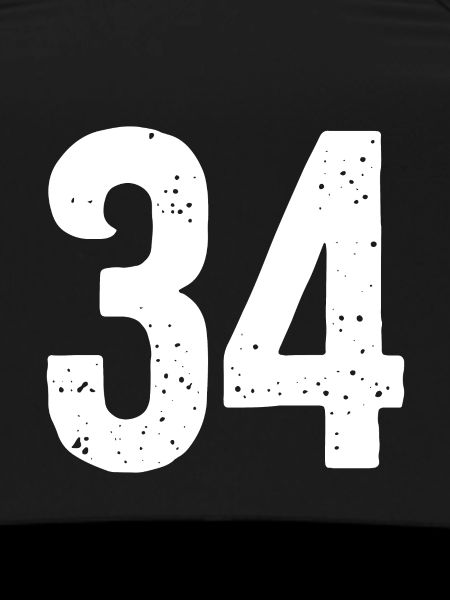34 Numbers White