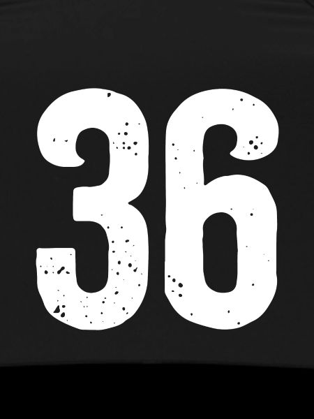 36 Numbers White