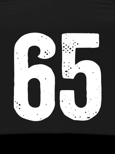 65 Numbers White