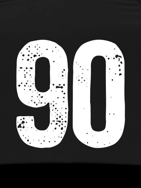 90 Numbers White