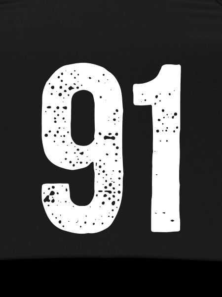 91 Numbers White