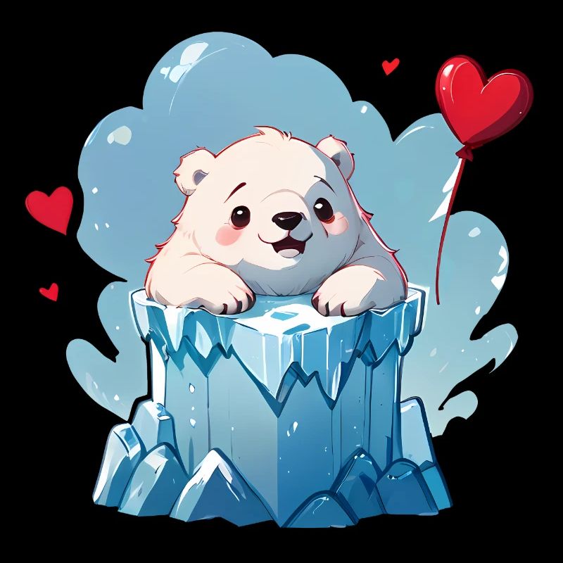 Give these cute polar bears a Valentine's Day gift