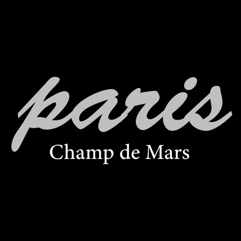 Paris Champ de Mars Vintage Script