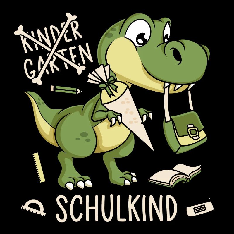 Schule Einschulung Dinosaurier Dino Schulkind