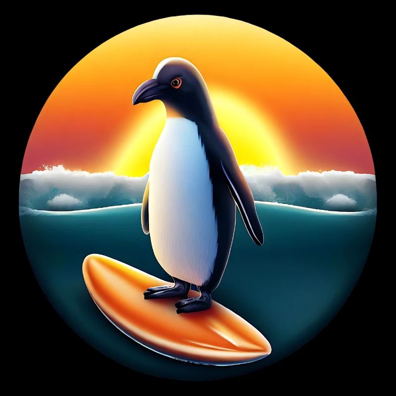 Pinguin Surfer
