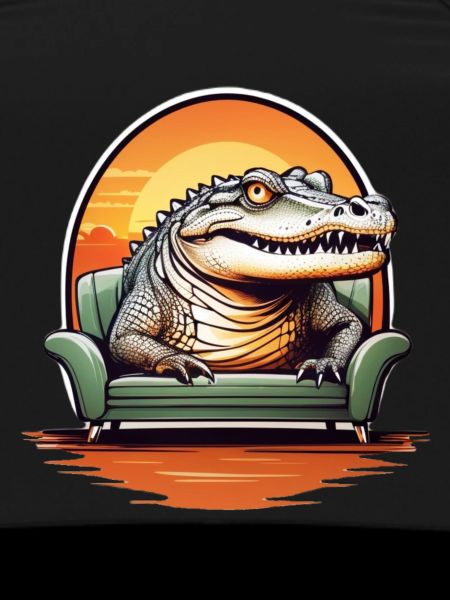 Alligator auf Sofa