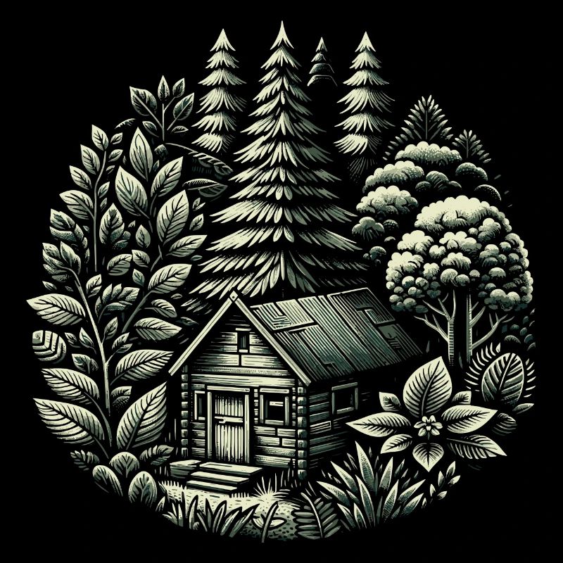 vivre dans une cabane dans les bois