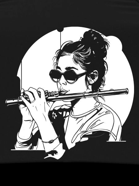 Drawing flutist