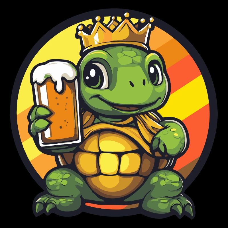 Schildkröte Bier Comic