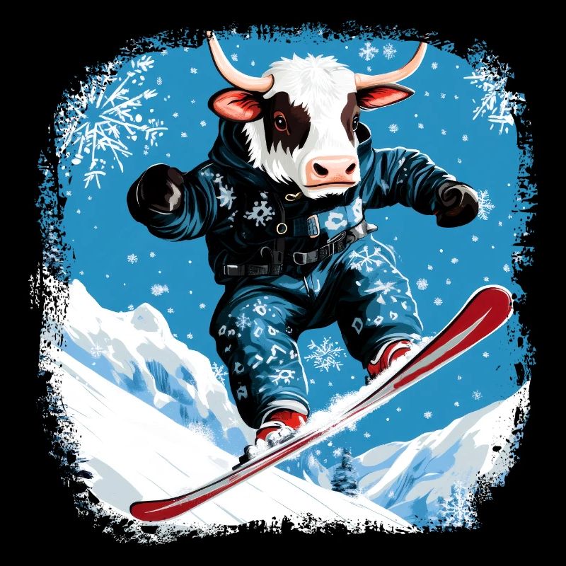 Vaches snowboard