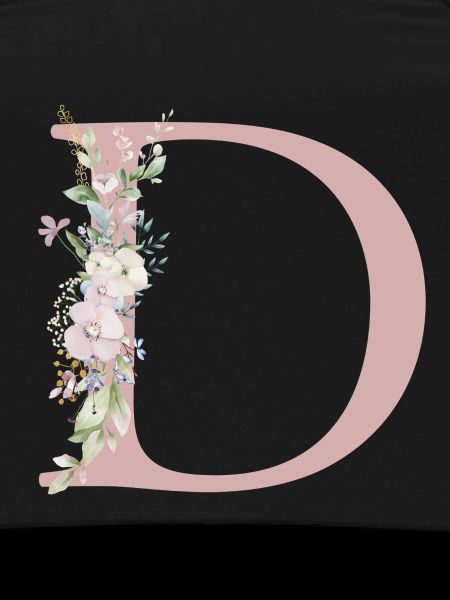 D Monogram, Floral, Customizable