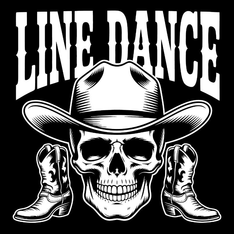 Line Dance Skull Cowboy Boots