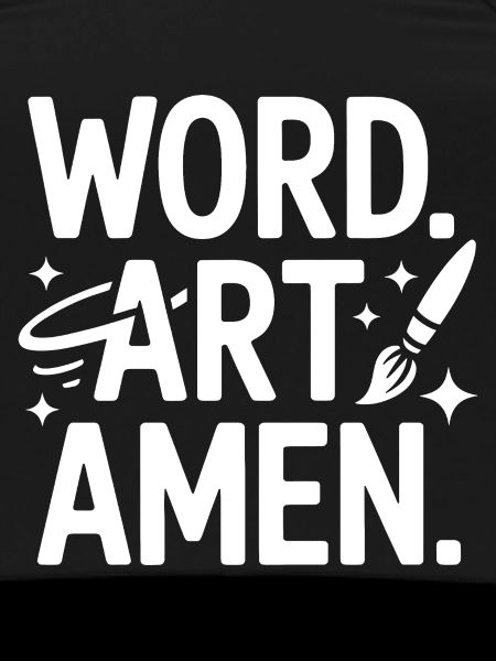 Wortkunst Amen Pinsel Tee