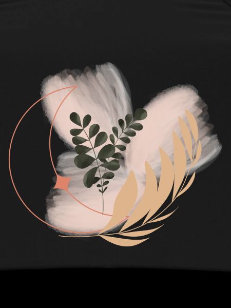 Pastel Flora Circle Leaves