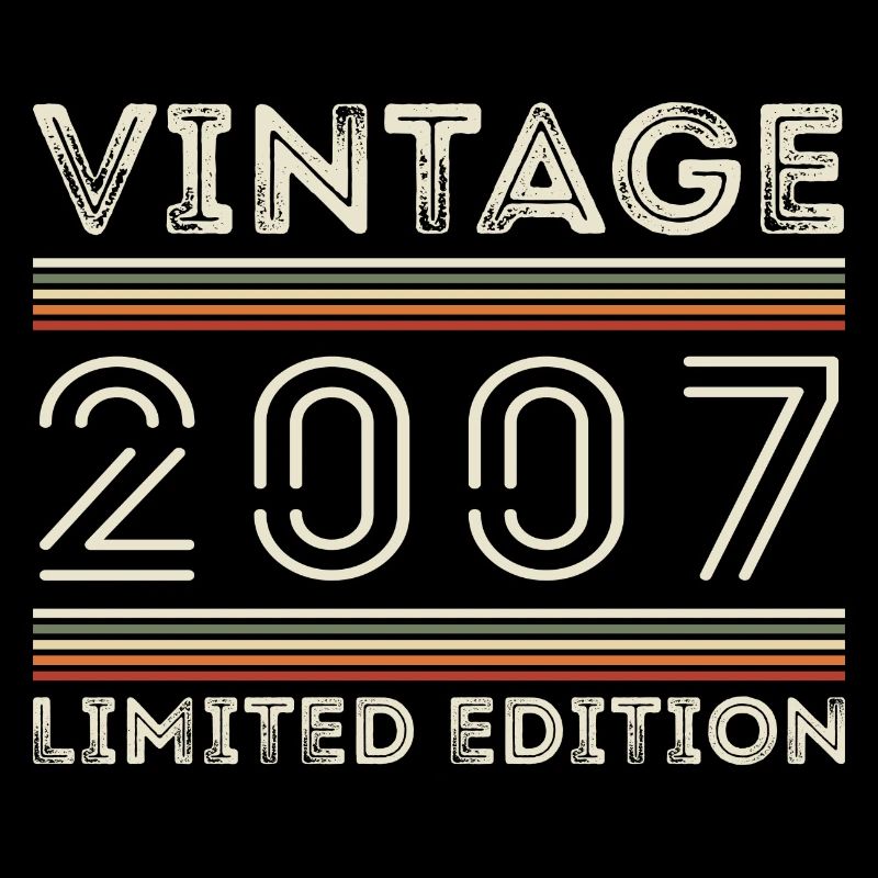 Vintage 2007 - Year 2007 Birthday Gift 2007