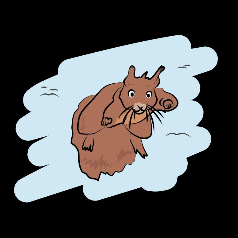 Illustration design "Squirrel Kisses"