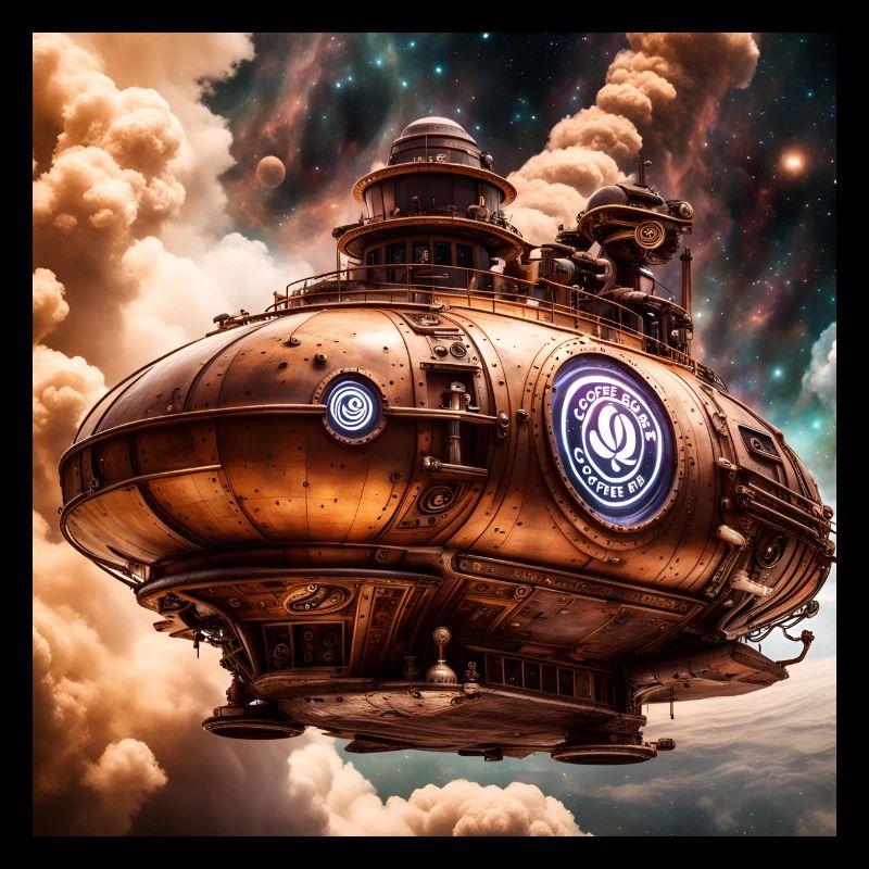 Steampunk Coffee Bean Airship