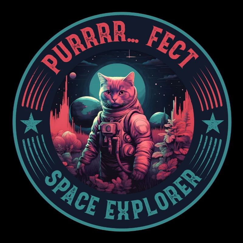 Astronaut Bengal Cat Retro Space Explorer