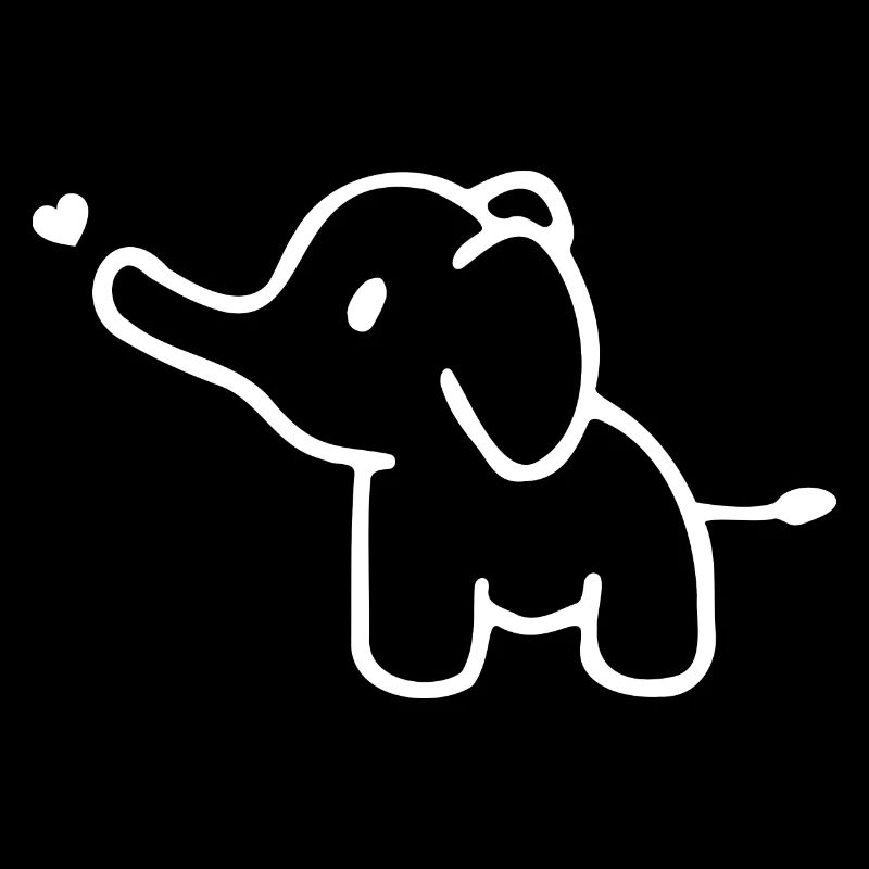 ÉLÉPHANT ANIMAL PACHYDERME TROMPE ZOO BÉBÉ AMOUR COEUR