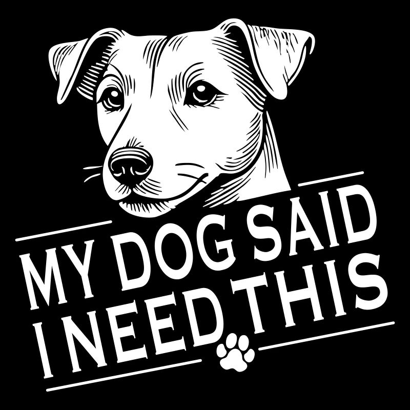 Jack Russell Chien Line-Art Mon chien a dit que j’avais besoin de ça