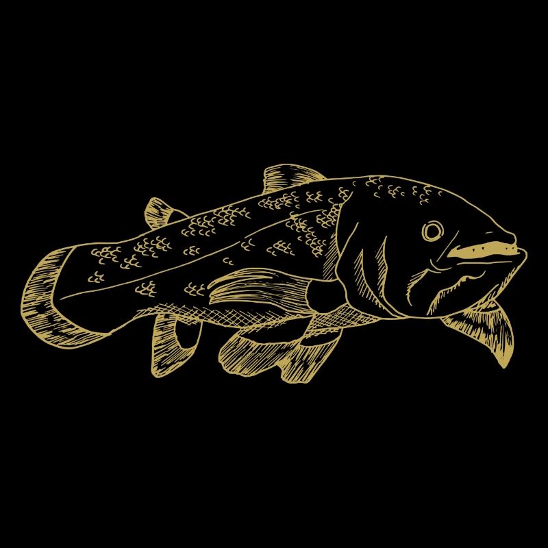 Illustrated designs with coelacanth