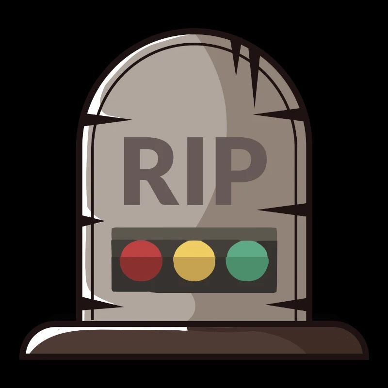 Traffic light Rest in Peace RIP
